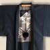 HAORI HOMME BLEU-NOIR ,ÉPAIS POLY MÉLANGÉ 007-194